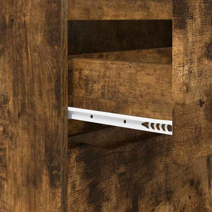 Storage Cabinet Smoked Oak 80 x 31 x 81 cm Engineered Wood