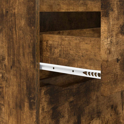 Storage Cabinet Smoked Oak 80 x 31 x 81 cm Engineered Wood