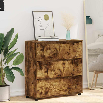 Storage Cabinet Smoked Oak 80 x 31 x 81 cm Engineered Wood