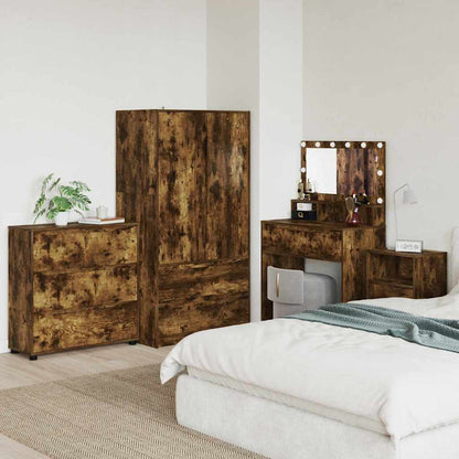 Storage Cabinet Smoked Oak 80 x 31 x 81 cm Engineered Wood