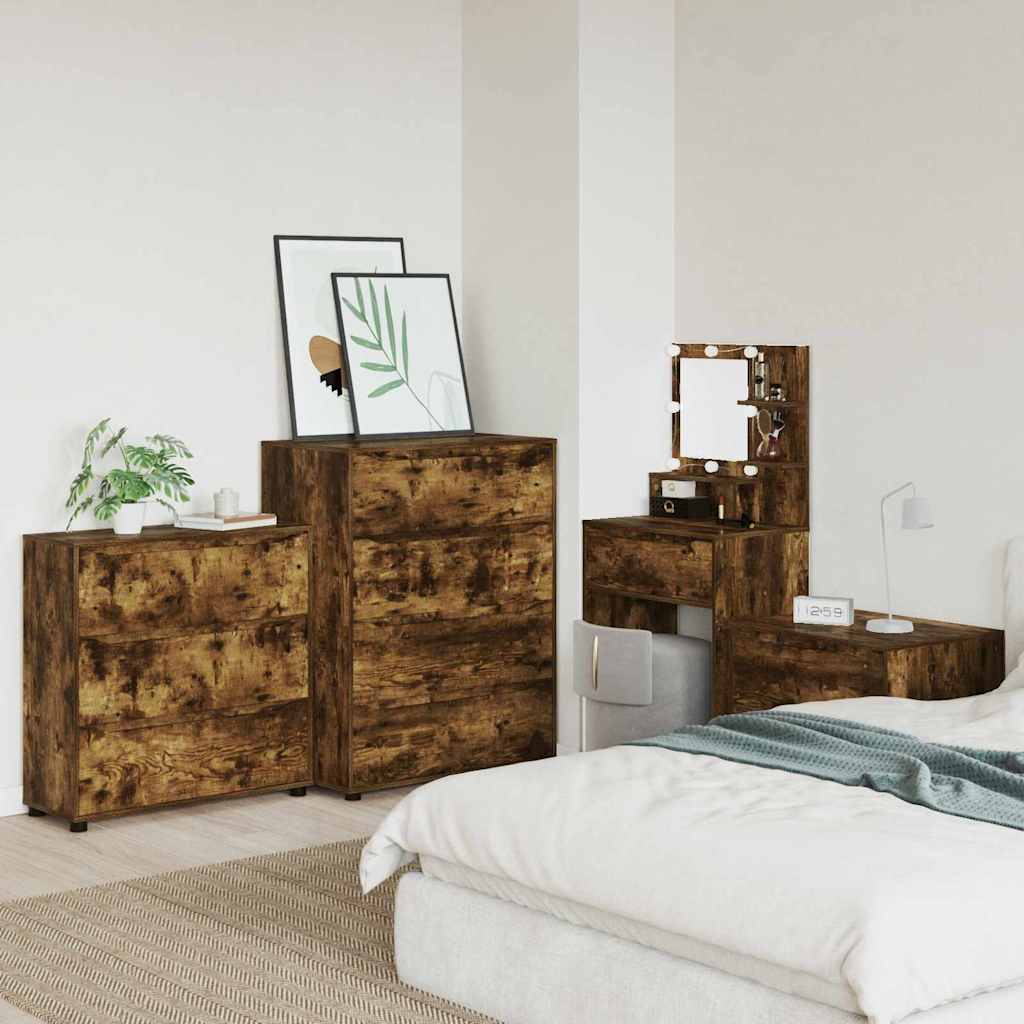 Storage Cabinet Smoked Oak 80 x 31 x 81 cm Engineered Wood