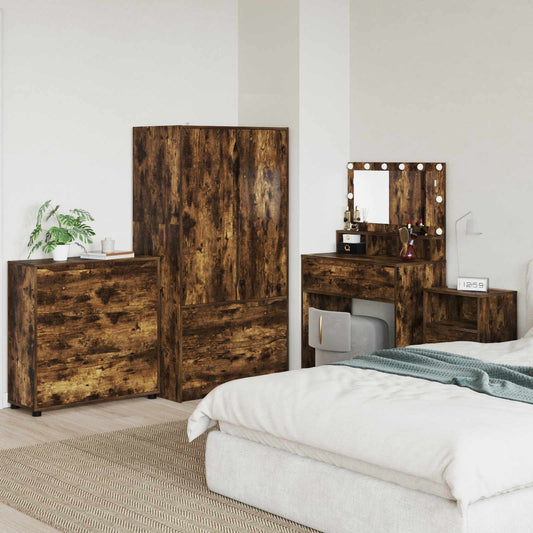 Storage Cabinet 80 x 31 x 81 cm Engineered Wood Smoked Oak