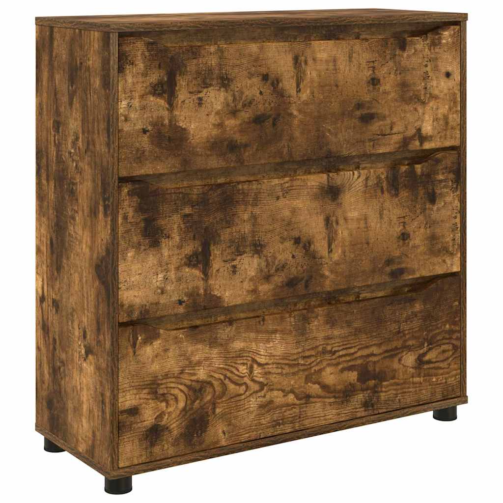 Storage Cabinet Smoked Oak 80 x 31 x 81 cm Engineered Wood