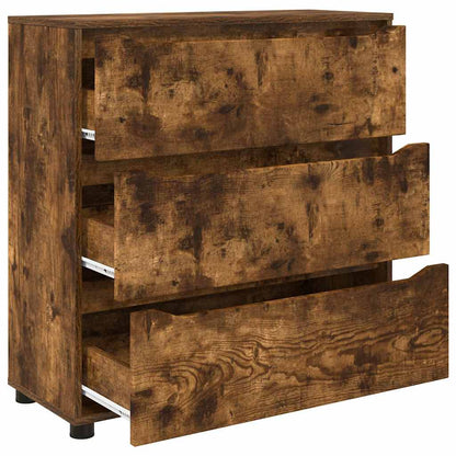 Storage Cabinet Smoked Oak 80 x 31 x 81 cm Engineered Wood