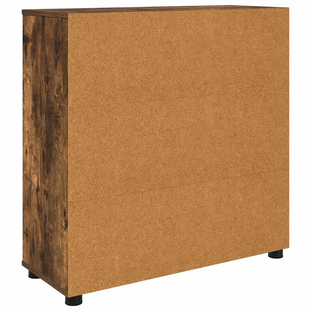 Storage Cabinet Smoked Oak 80 x 31 x 81 cm Engineered Wood