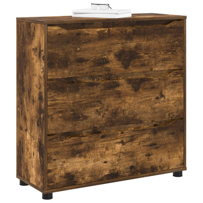 Storage Cabinet Smoked Oak 80 x 31 x 81 cm Engineered Wood