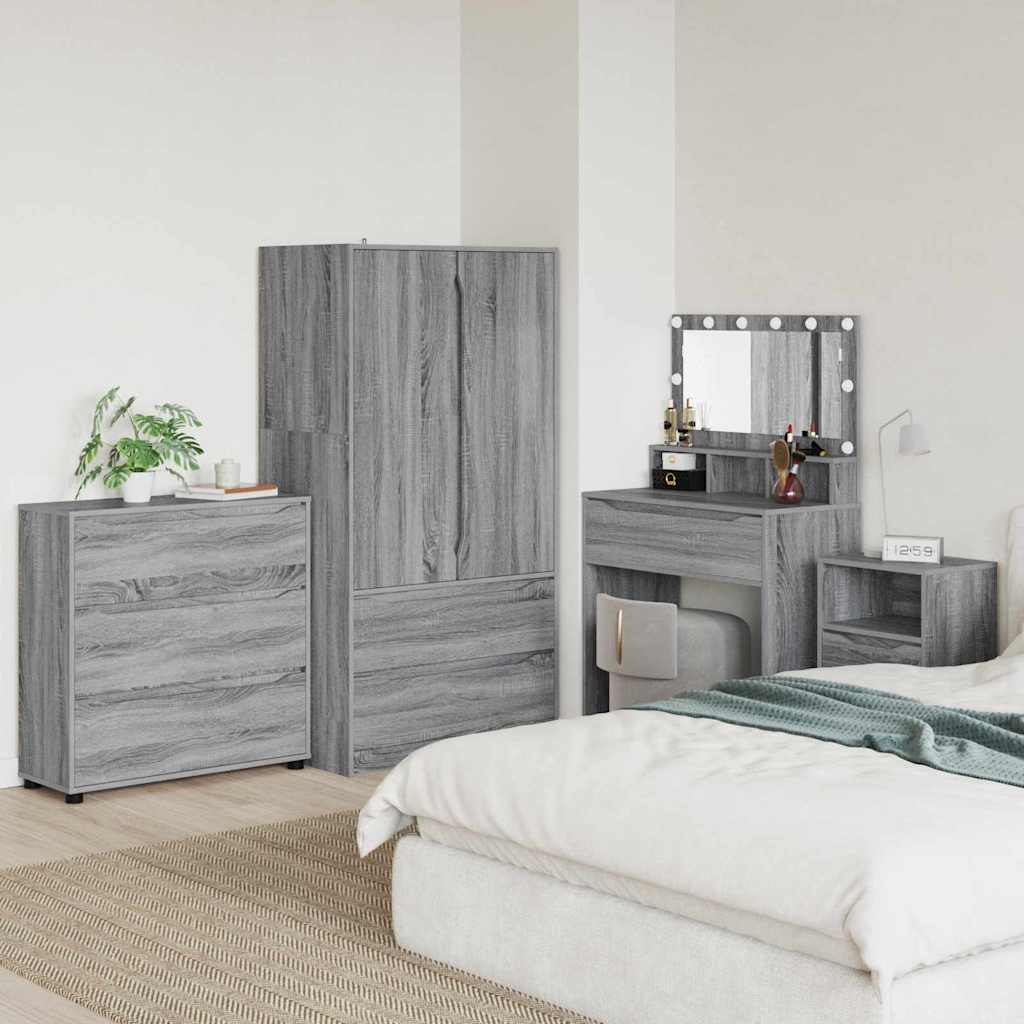 Storage Cabinet Grey Sonoma 80 x 31 x 81 cm Engineered Wood