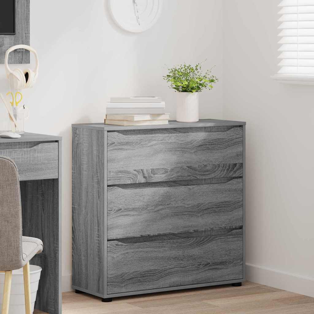 Storage Cabinet Grey Sonoma 80 x 31 x 81 cm Engineered Wood