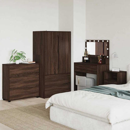 Storage Cabinet Brown Oak 80 x 31 x 81 cm Engineered Wood