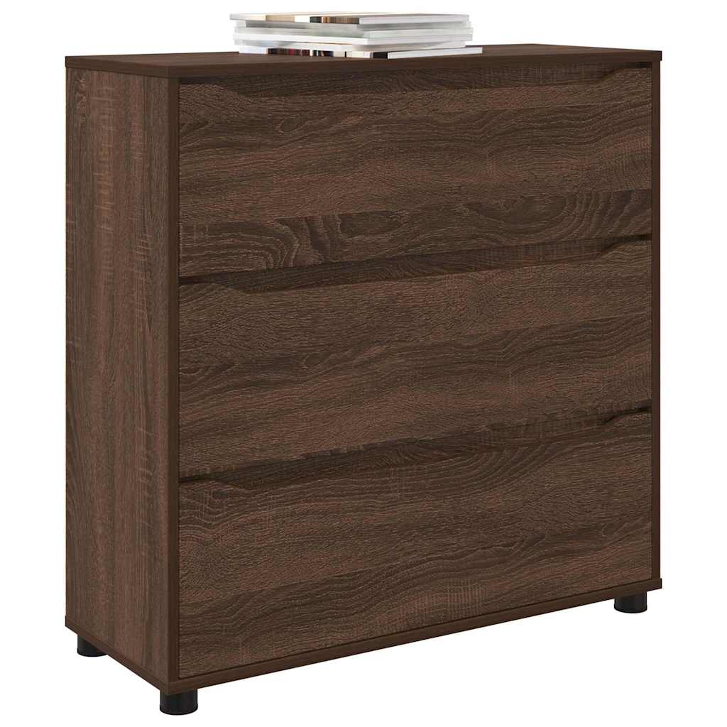 Storage Cabinet Brown Oak 80 x 31 x 81 cm Engineered Wood