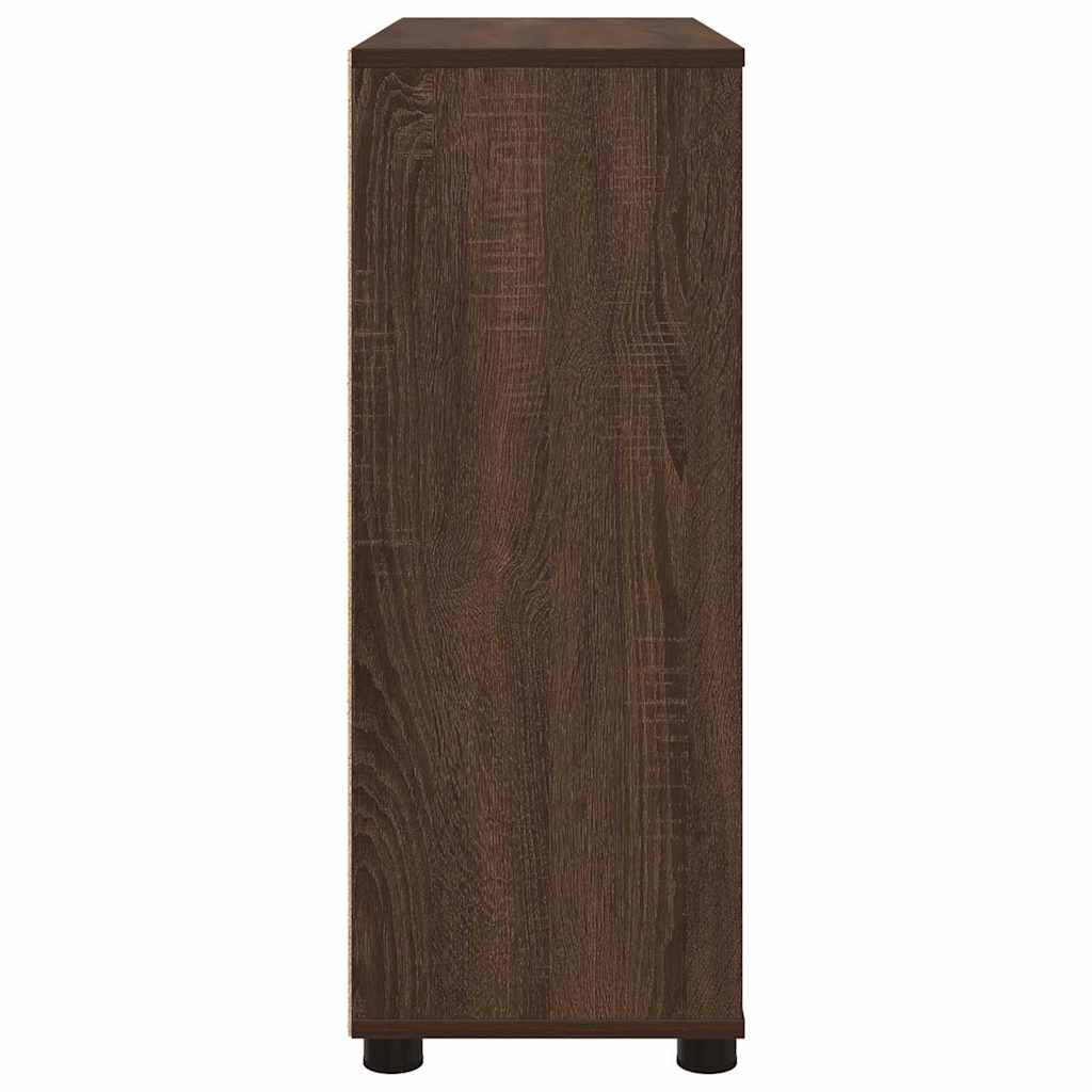 Storage Cabinet Brown Oak 80 x 31 x 81 cm Engineered Wood