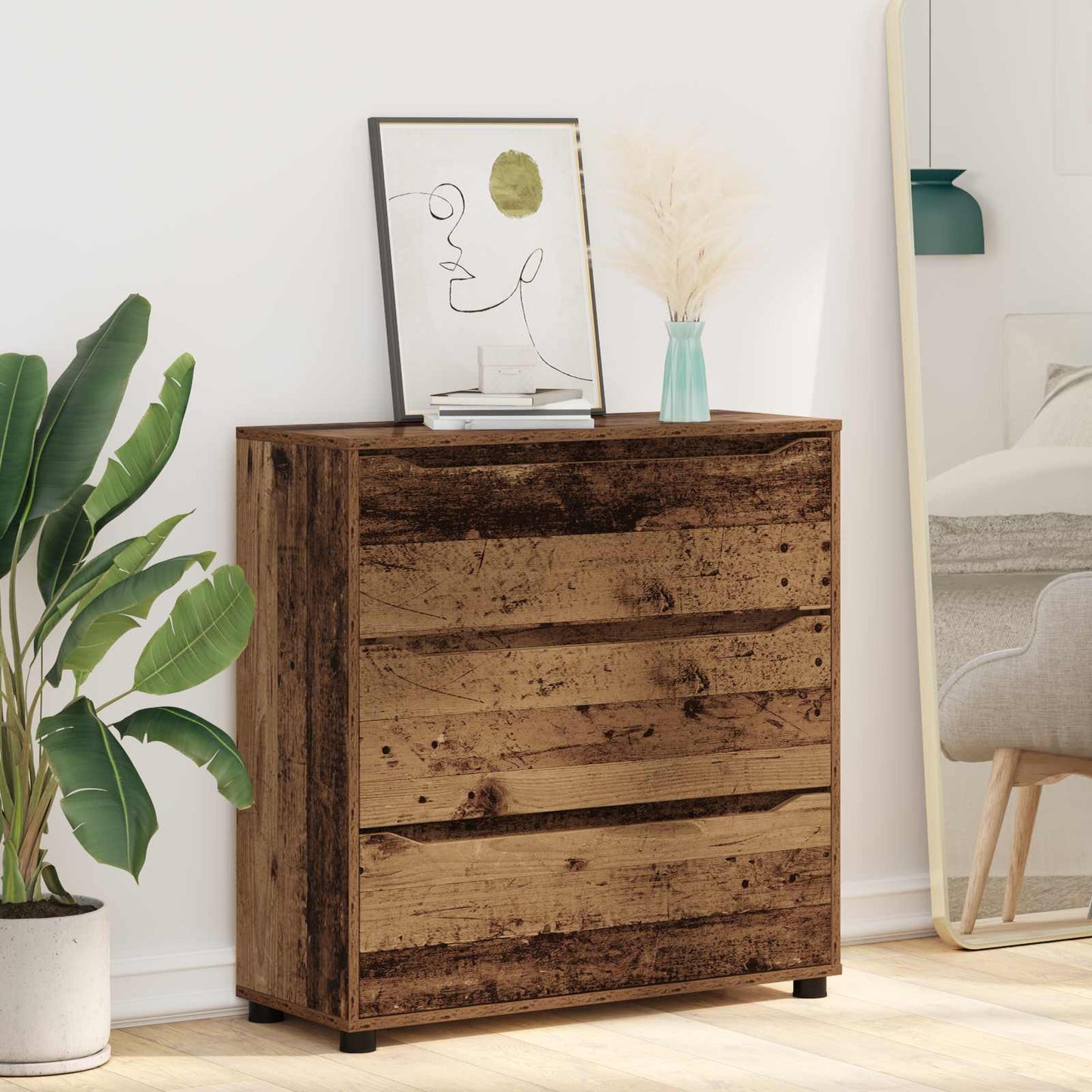 Storage Cabinet Old Wood 80 x 31 x 81 cm Engineered Wood