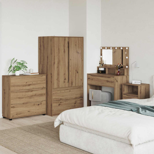 Storage Cabinet 80 x 31 x 81 cm Engineered Wood Artisan Oak
