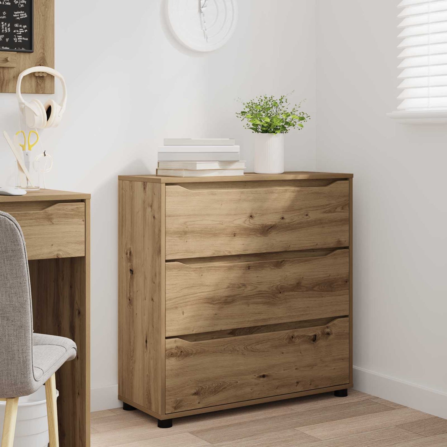 Storage Cabinet Artisan Oak 80 x 31 x 81 cm Engineered Wood