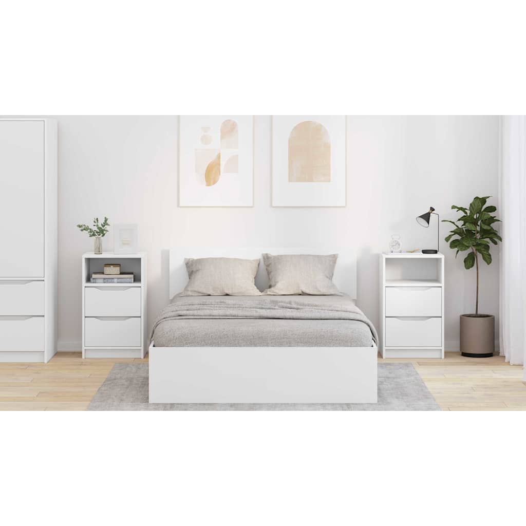 Bedside Tables 2 pcs White 40 x 30 x 467 cm Engineered Wood