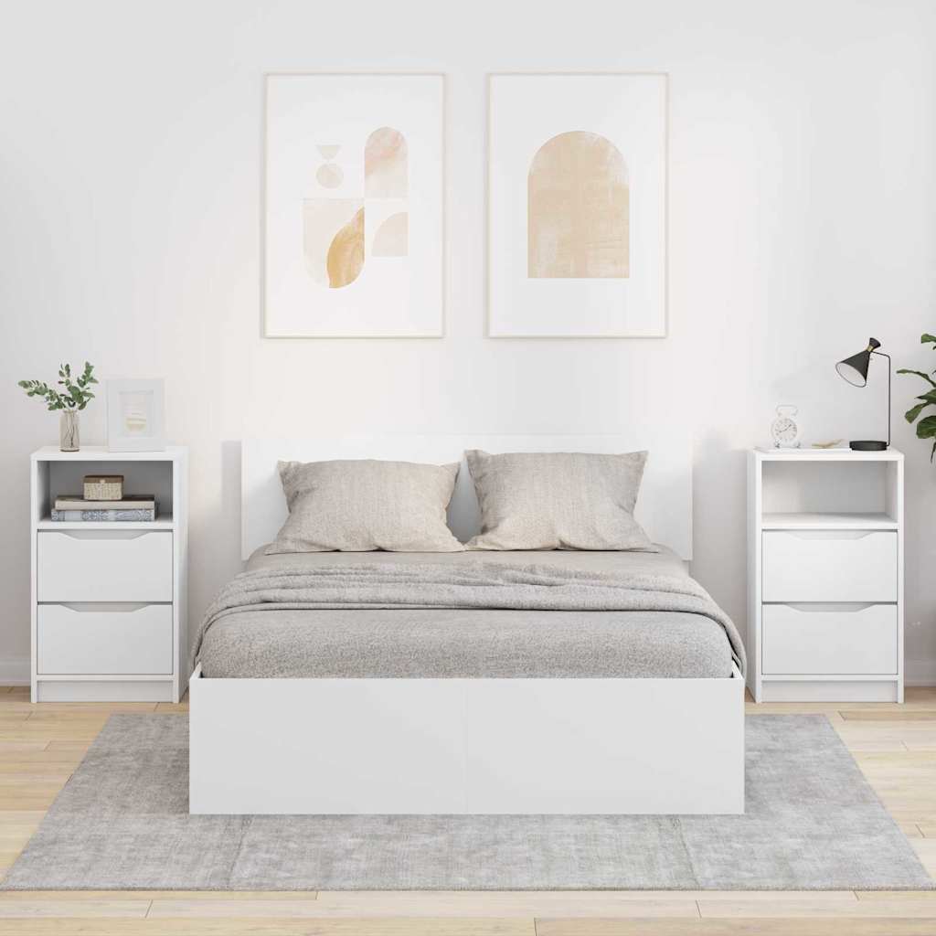 Bedside Tables 2 pcs White 40 x 30 x 467 cm Engineered Wood
