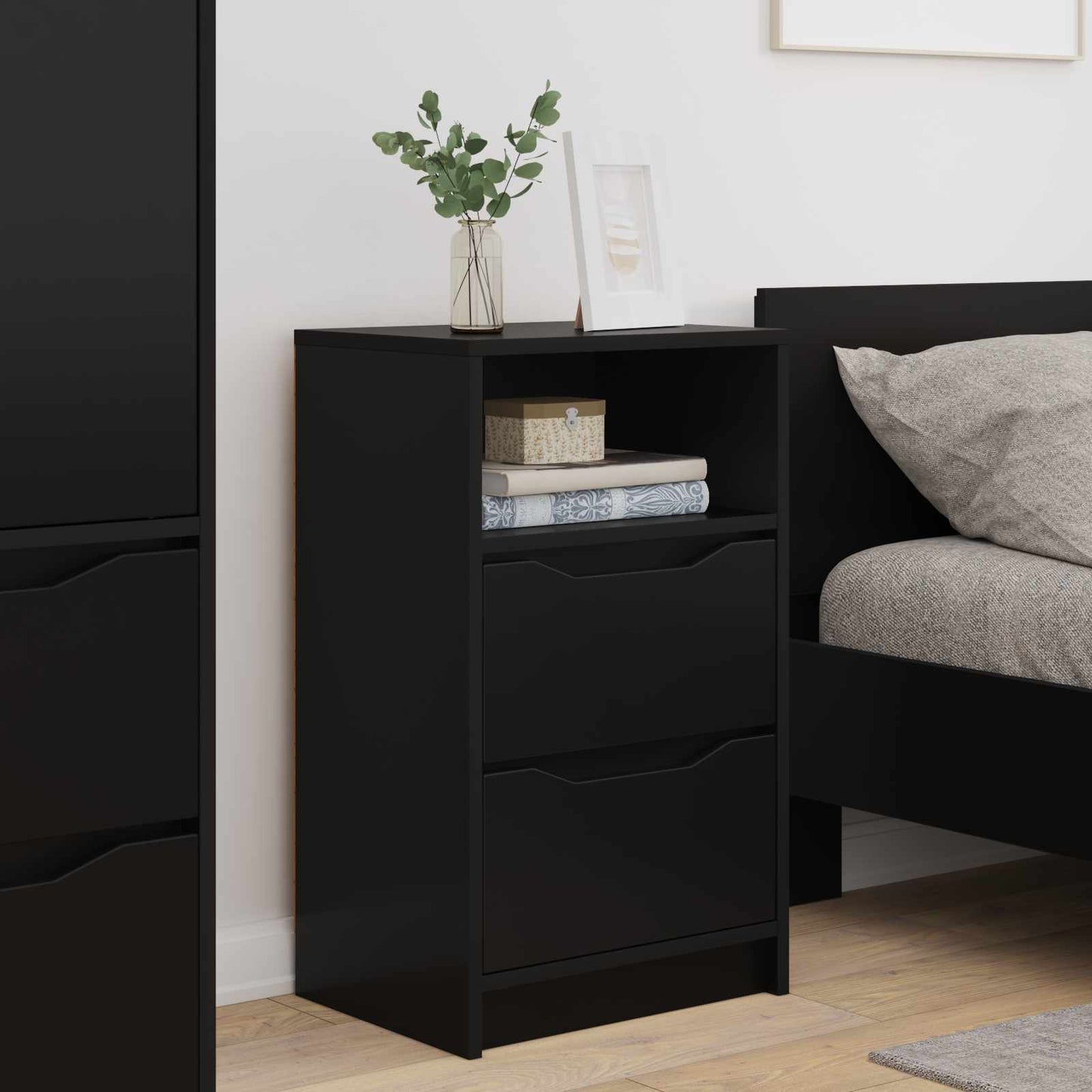 Bedside Tables 2 pcs Black 40 x 30 x 467 cm Engineered Wood
