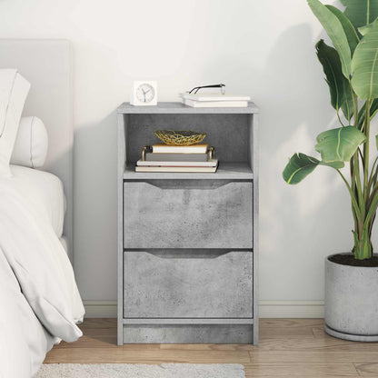 Bedside Table Concrete Grey 40 x 30 x 467 cm Engineered Wood