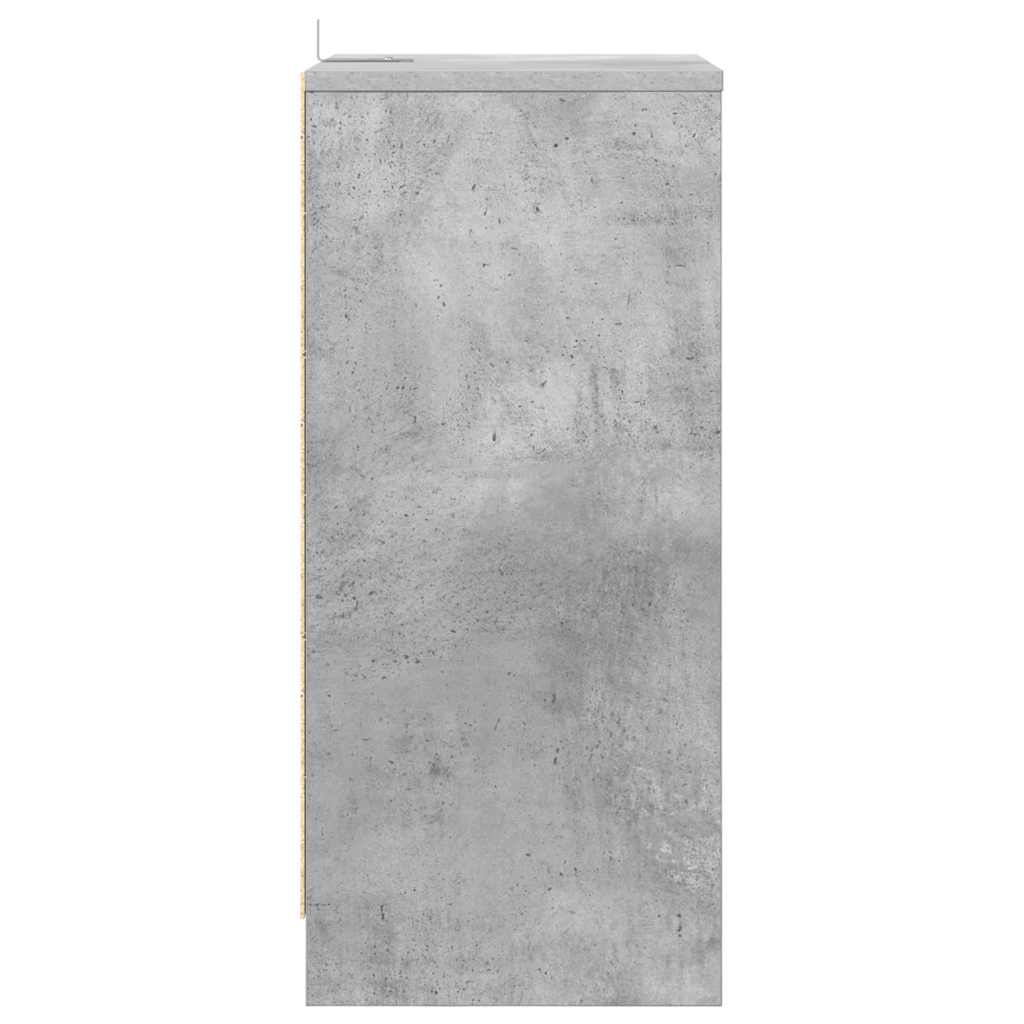 Bedside Table Concrete Grey 40 x 30 x 467 cm Engineered Wood