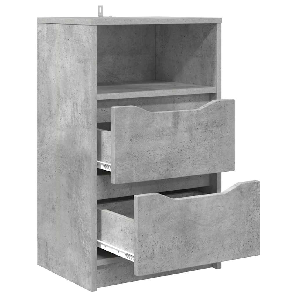 Bedside Tables with Drawer 2 pcs Concrete Grey 40 x 30 x 467 cm