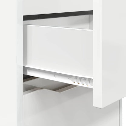Bedside Tables 2 pcs High Gloss White 40 x 30 x 467 cm