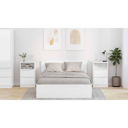 Bedside Tables 2 pcs High Gloss White 40 x 30 x 467 cm