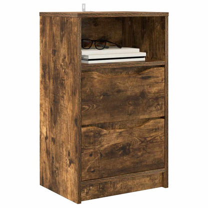 Bedside Table Smoked Oak 40 x 30 x 467 cm Engineered Wood