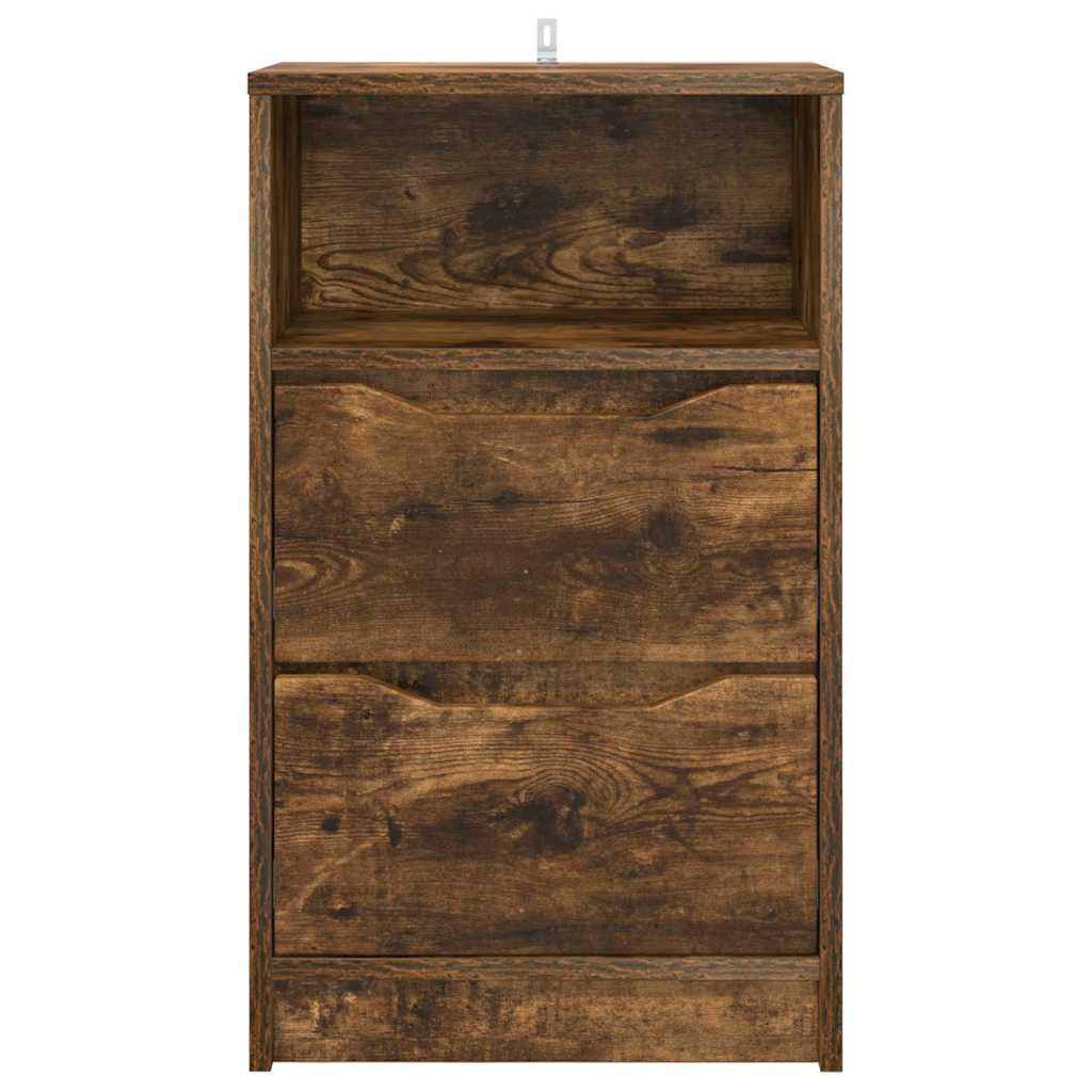 Bedside Tables with Drawer 2 pcs Smoked Oak 40 x 30 x 467 cm