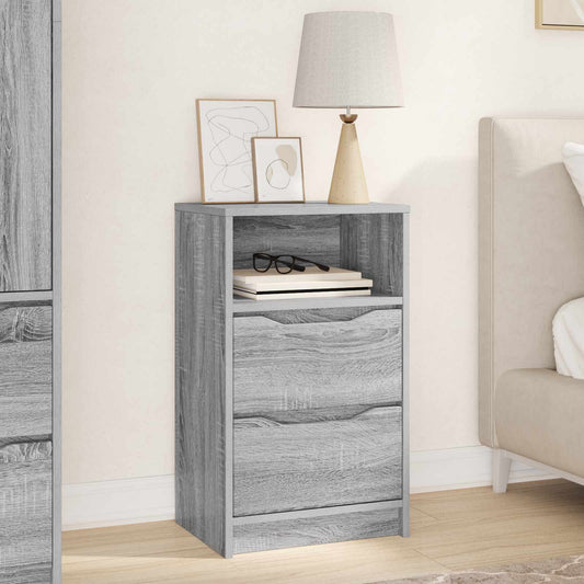 Bedside Table Grey Sonoma 40 x 30 x 67 cm Engineered Wood