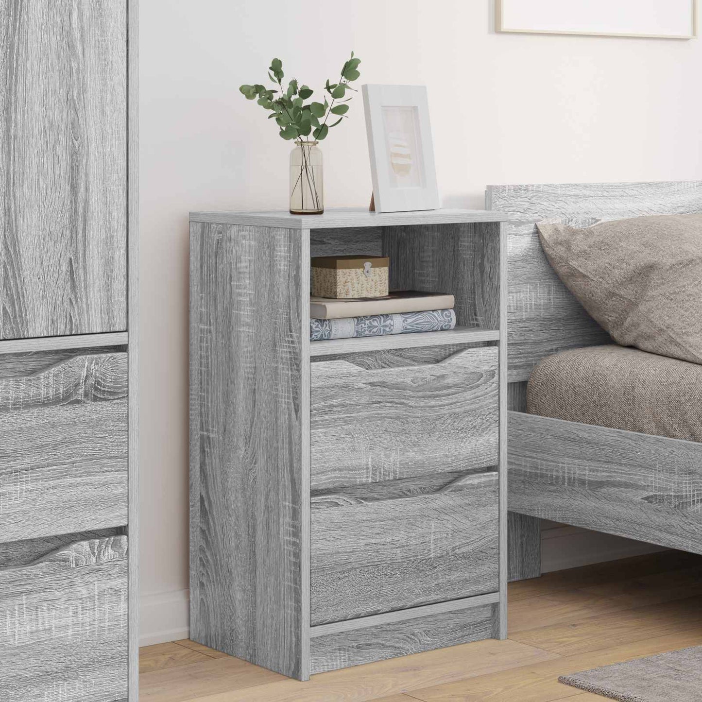 Bedside Tables with Drawer 2 pcs Grey Sonoma 40 x 30 x 467 cm