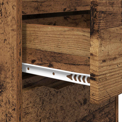 Bedside Table Old Wood 40 x 30 x 467 cm Engineered Wood