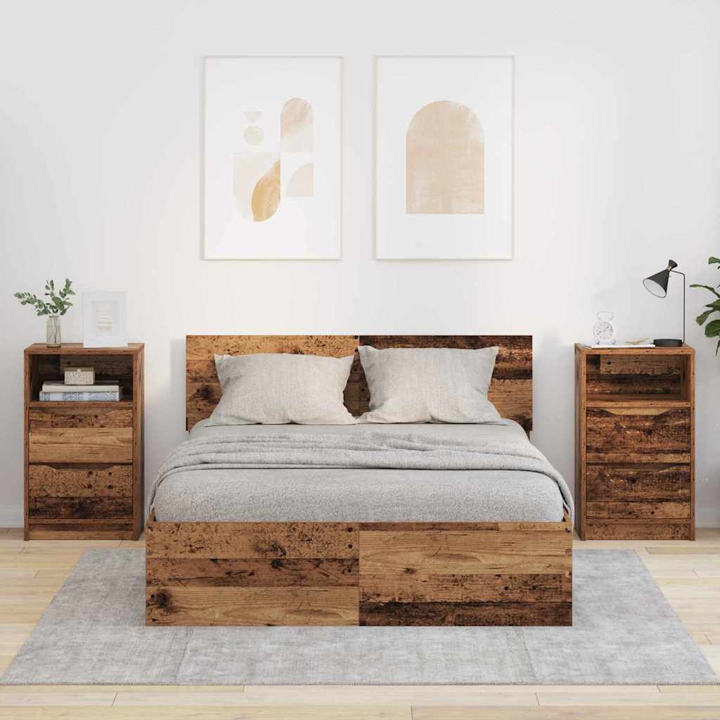 Bedside Tables 2 pcs Old Wood 40 x 30 x 467 cm Engineered Wood