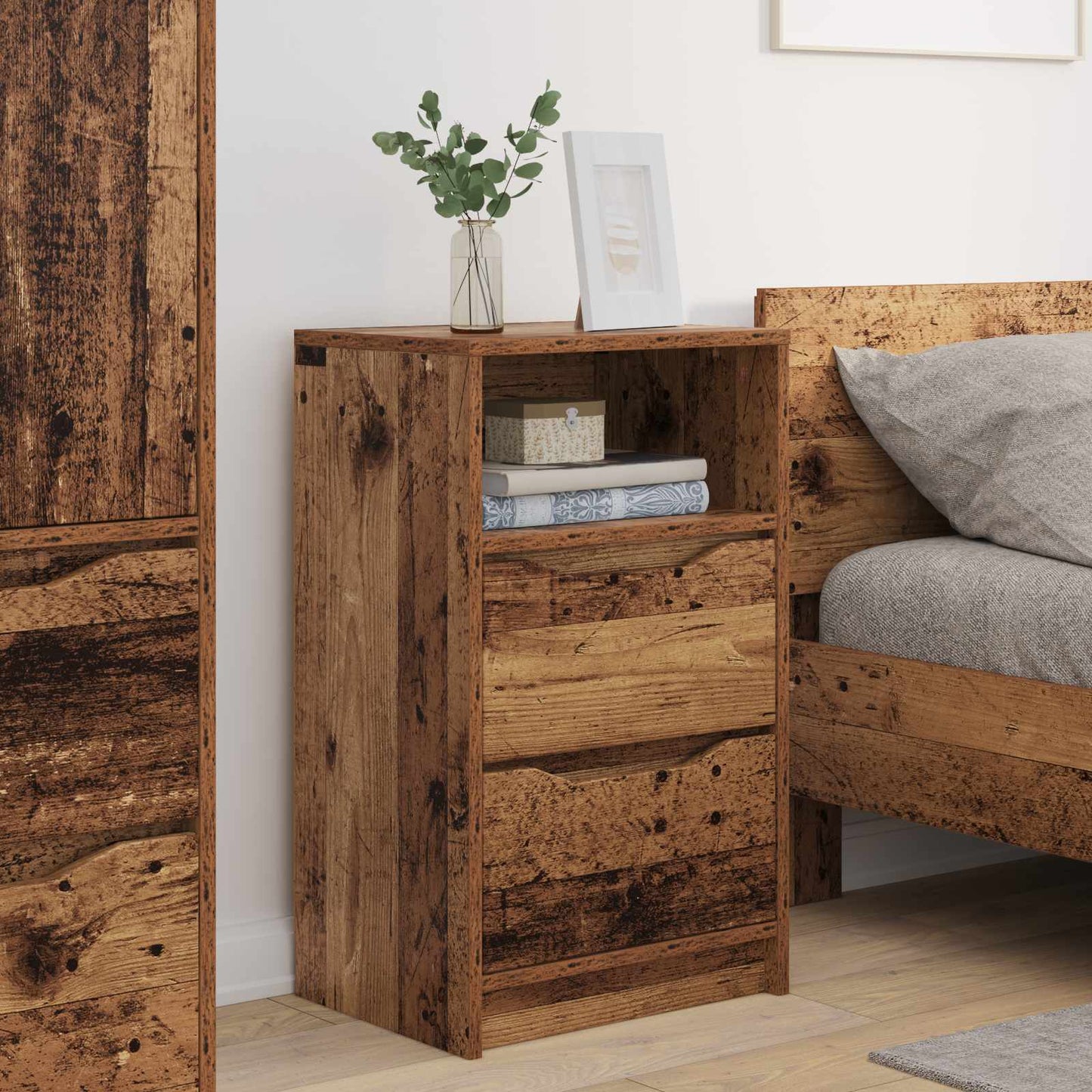 Bedside Tables 2 pcs Old Wood 40 x 30 x 467 cm Engineered Wood