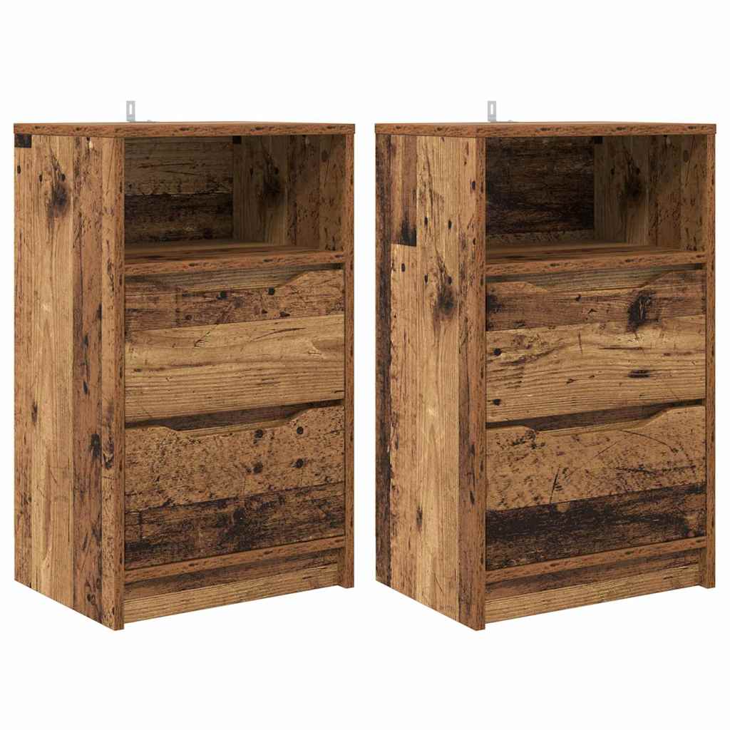 Bedside Tables 2 pcs Old Wood 40 x 30 x 467 cm Engineered Wood