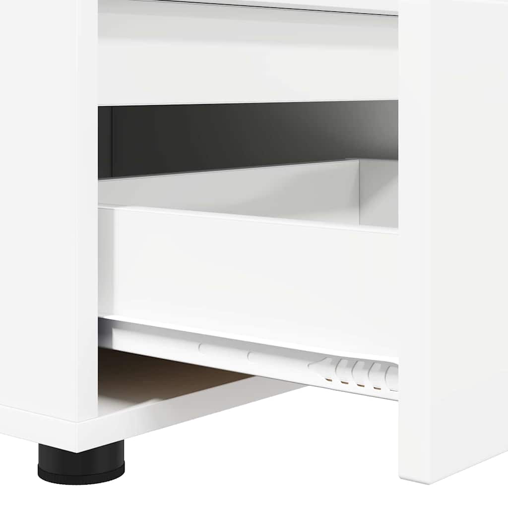 TV Cabinet with Drawer White 100 x 48 x 43 cm Engineered Wood