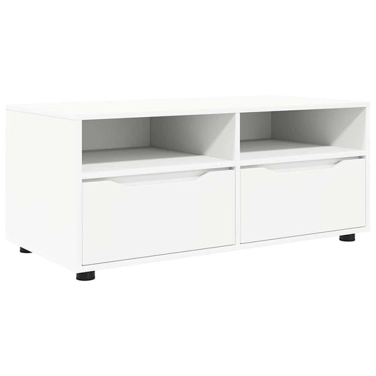 TV Cabinet with Drawer White 100 x 48 x 43 cm Engineered Wood