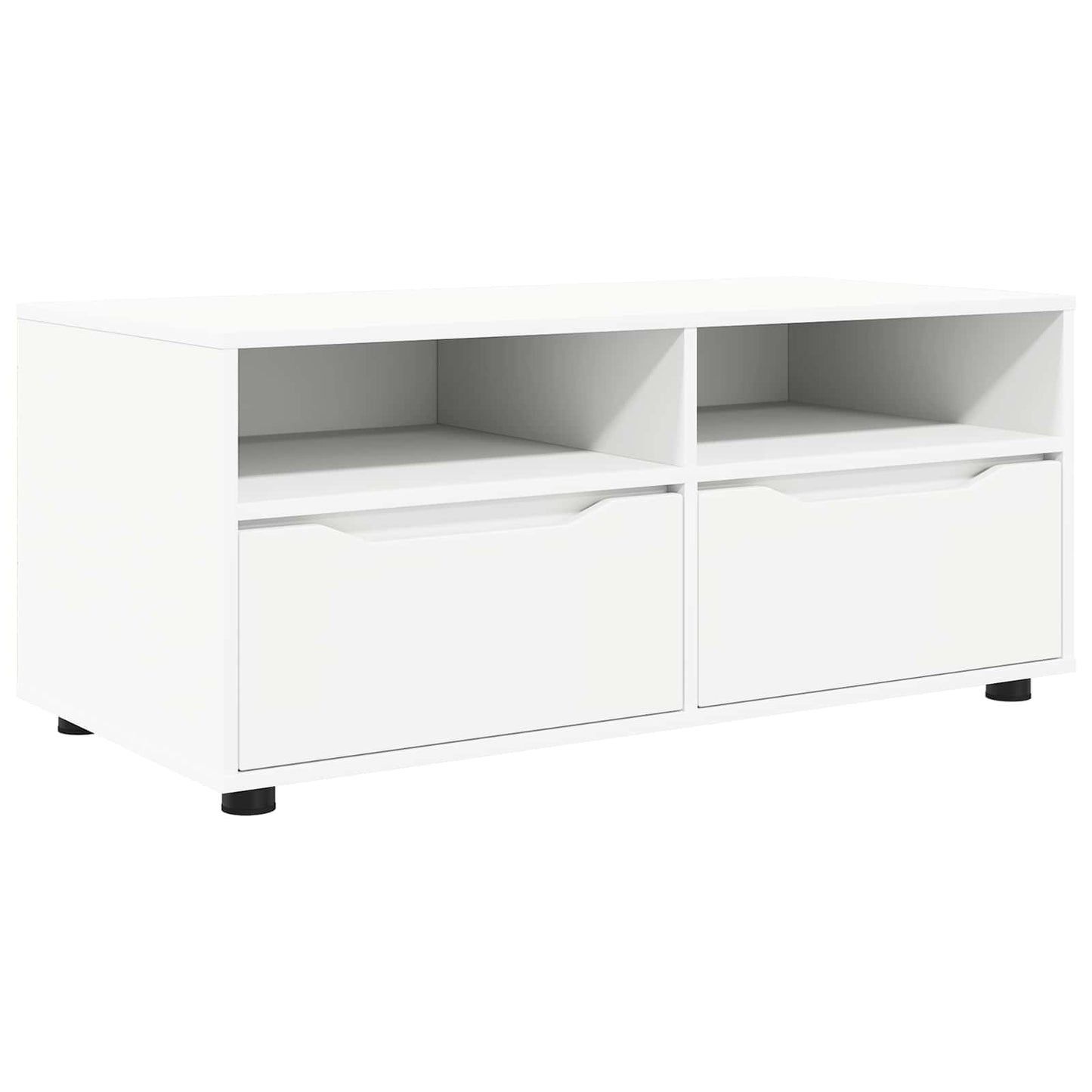 TV Cabinet with Drawer White 100 x 48 x 43 cm Engineered Wood