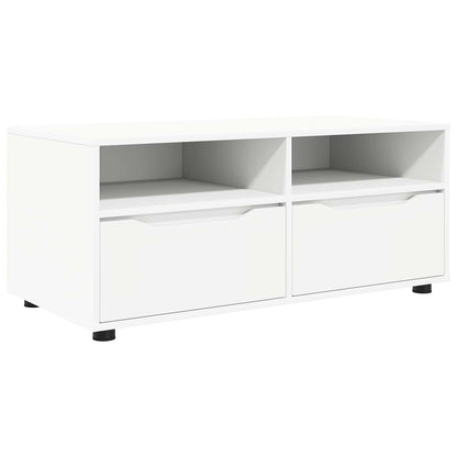 TV Cabinet with Drawer White 100 x 48 x 43 cm Engineered Wood