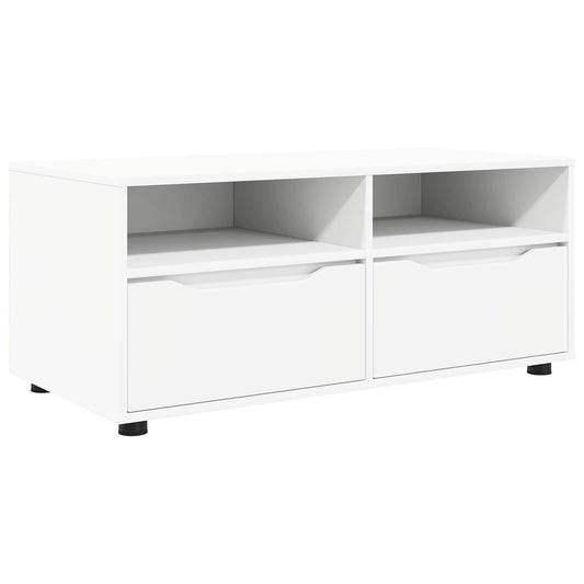 TV Cabinet with Drawer White 100 x 48 x 43 cm Engineered Wood