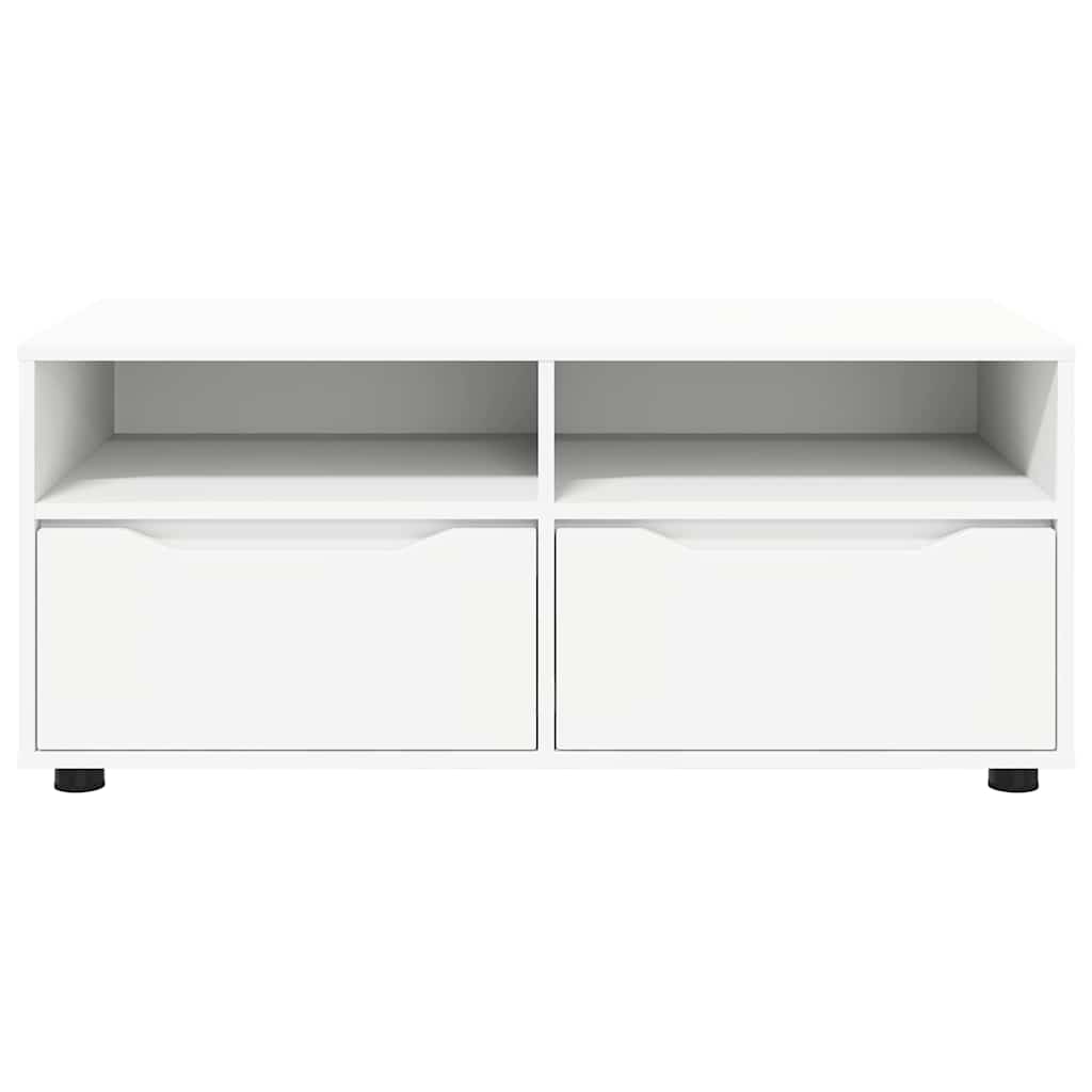 TV Cabinet with Drawer White 100 x 48 x 43 cm Engineered Wood