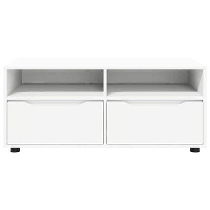TV Cabinet with Drawer White 100 x 48 x 43 cm Engineered Wood