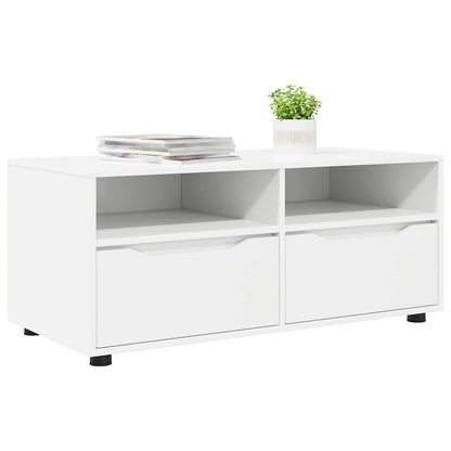 TV Cabinet with Drawer White 100 x 48 x 43 cm Engineered Wood