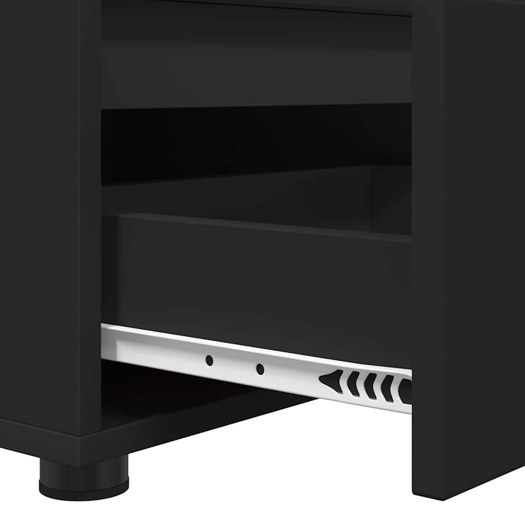 TV Cabinet with Drawer Black 100 x 48 x 43 cm Engineered Wood