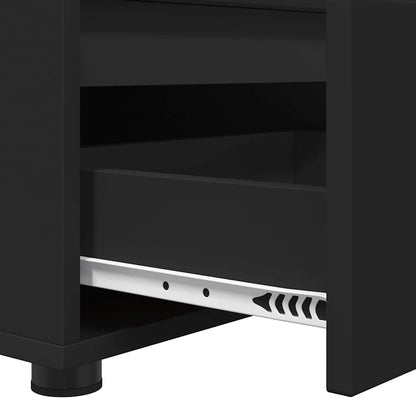 TV Cabinet with Drawer Black 100 x 48 x 43 cm Engineered Wood