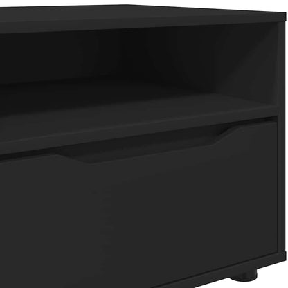 TV Cabinet with Drawer Black 100 x 48 x 43 cm Engineered Wood