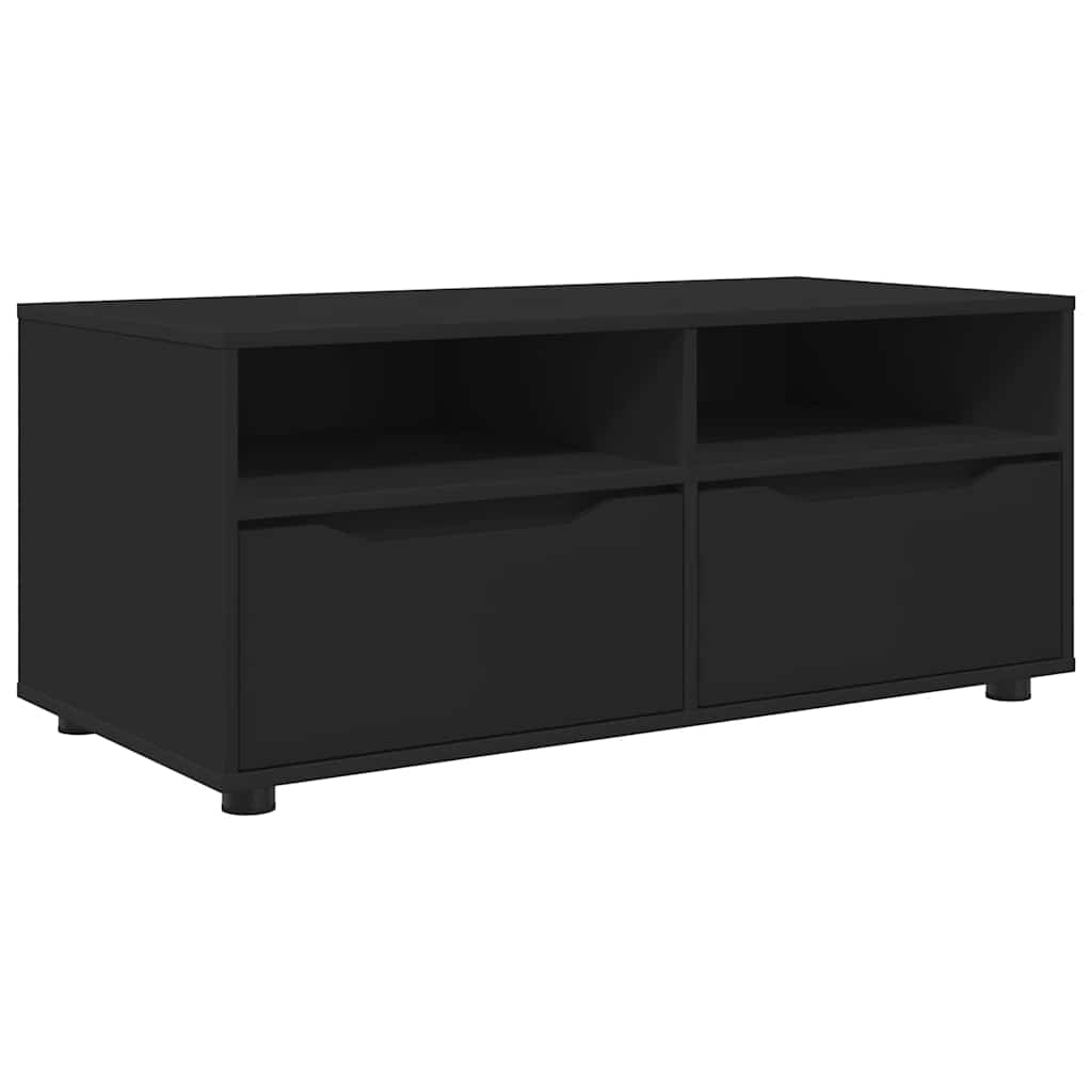 TV Cabinet with Drawer Black 100 x 48 x 43 cm Engineered Wood