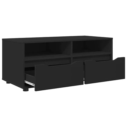 TV Cabinet with Drawer Black 100 x 48 x 43 cm Engineered Wood
