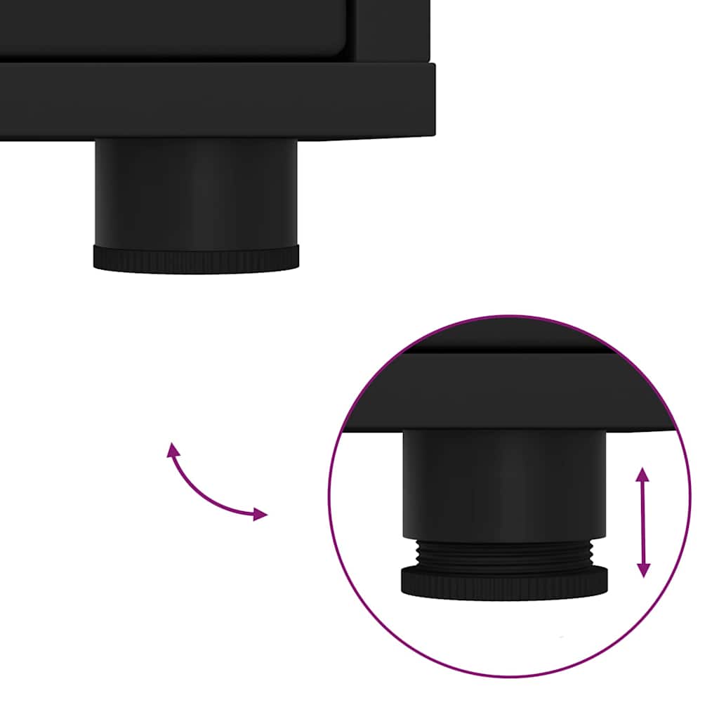 TV Cabinet with Drawer Black 100 x 48 x 43 cm Engineered Wood