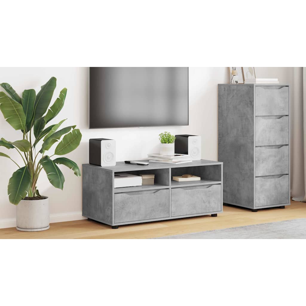 TV Cabinet Concrete Grey 100 x 48 x 43 cm Engineered Wood