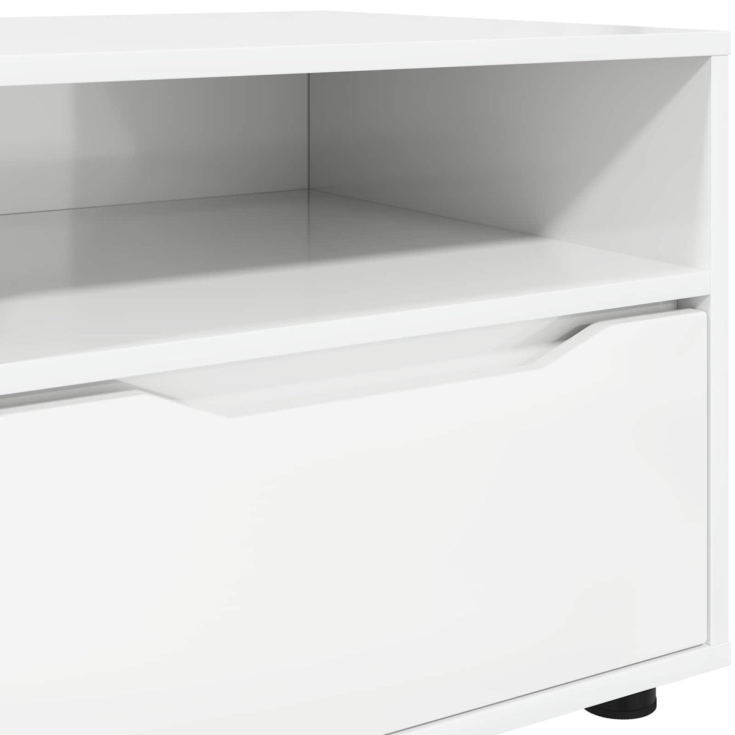 TV Cabinet High Gloss White 100 x 48 x 43 cm Engineered Wood
